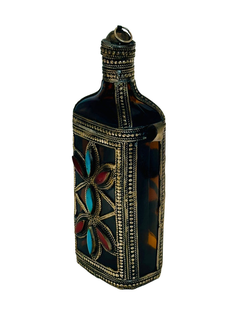 Moroccan Vintage Glass Bottle