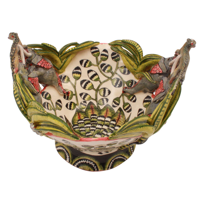 Ardmore Ceramics Elephant Monkey Bowl