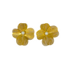 Gold Mesh Flower Earrings