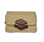 Raw Silk Envelope Clutch Bag