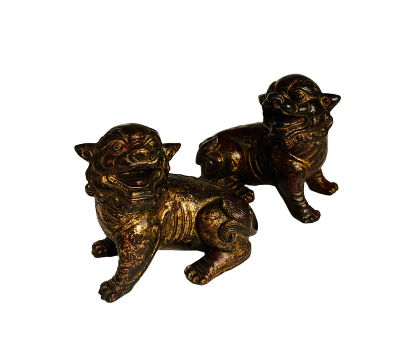 Bronze Foo Dog Pair