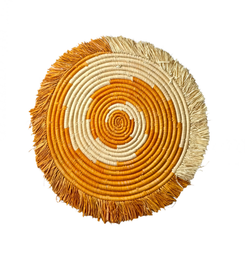 African Sunburst Woven Mat