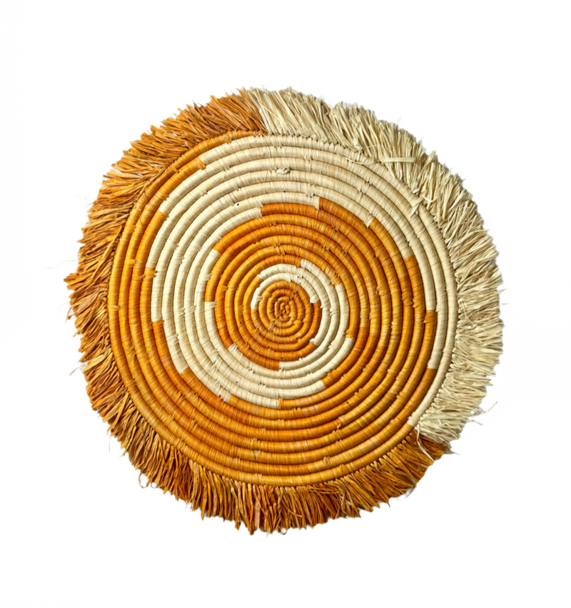 African Sunburst Woven Mat