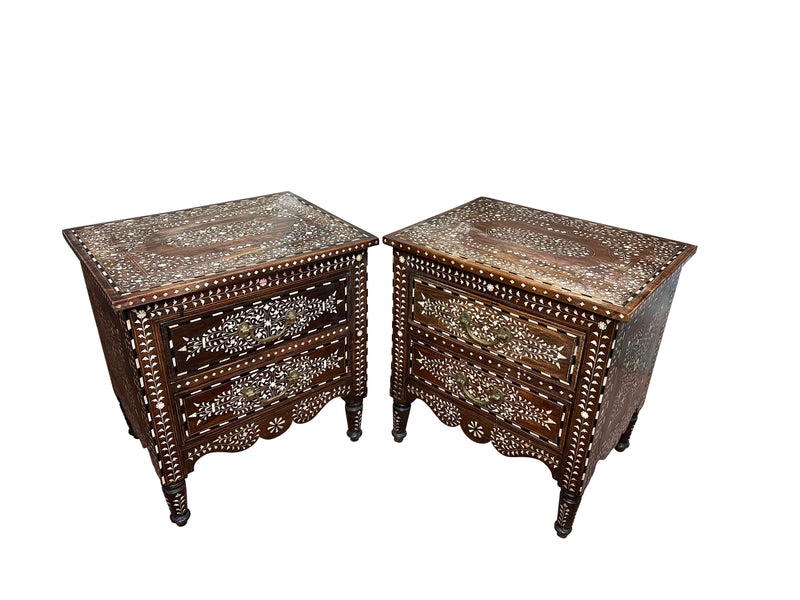 Moroccan Teakwood End Tables