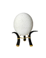 Beaded Ostrich Egg Cloud White