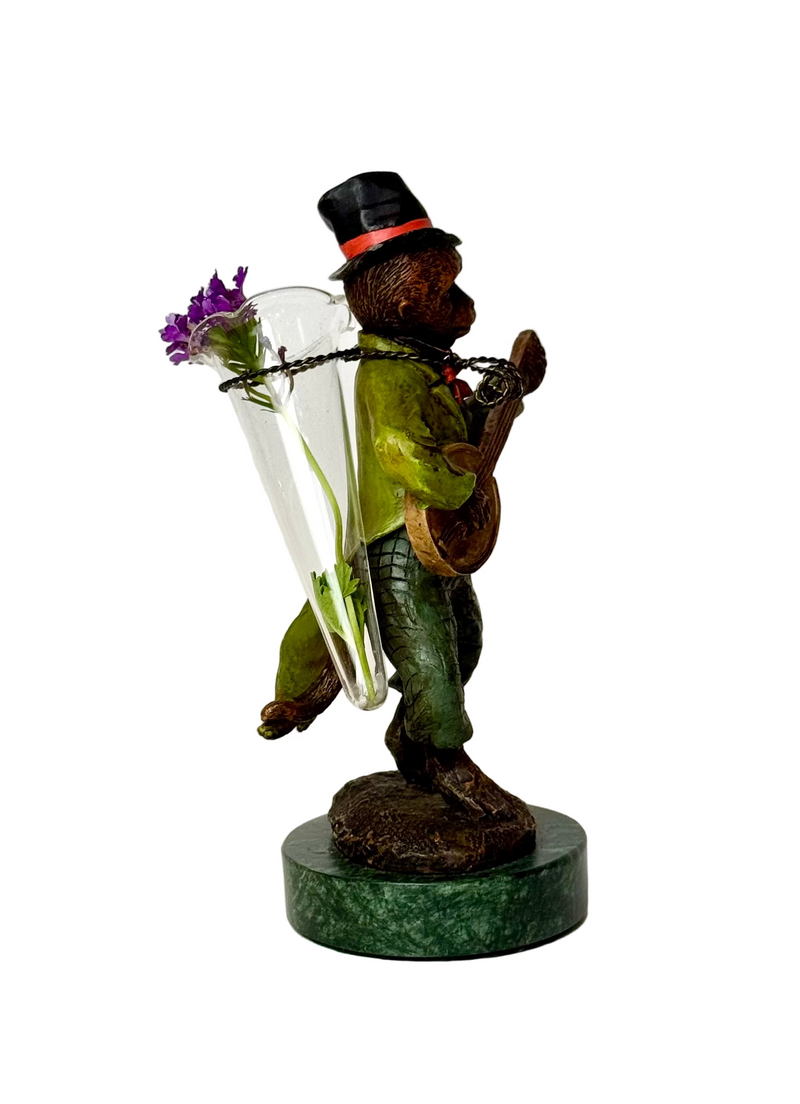 Musical Monkey Vase with Banjo