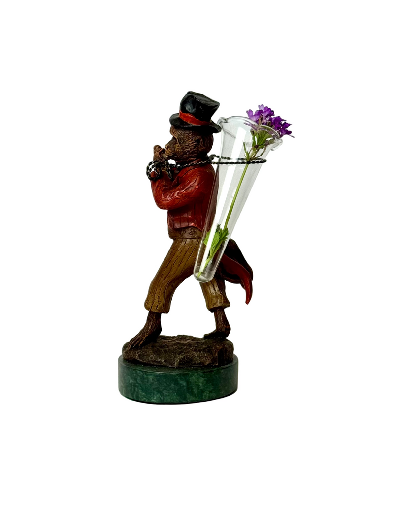 Musical Monkey Vase with Flute