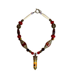 Silver and Jasper Pendant Necklace