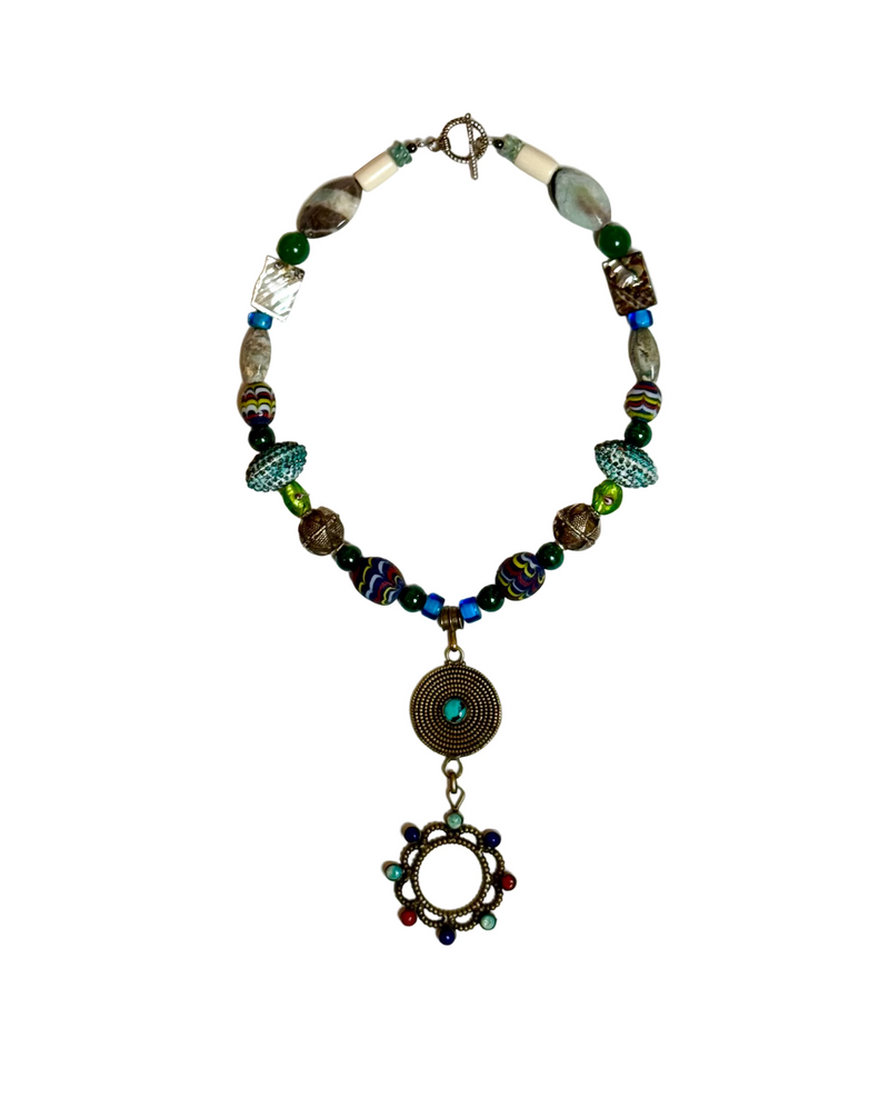 Tibetan Brass Pendant Necklace
