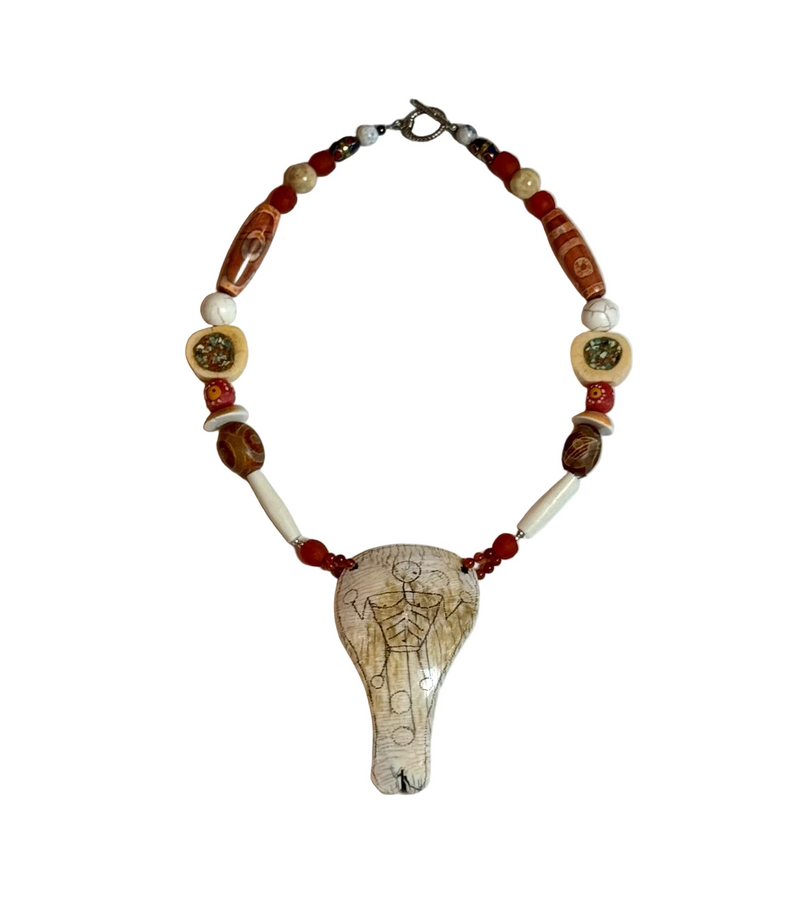 Tibetan Conch Shell Pendant Necklace