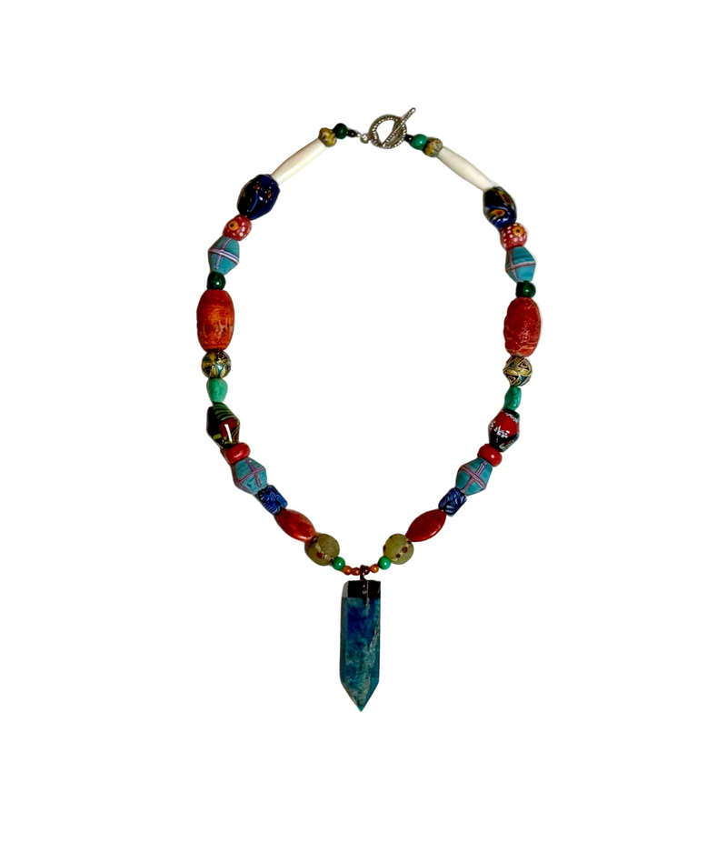Apatite Stone Pendant Necklace