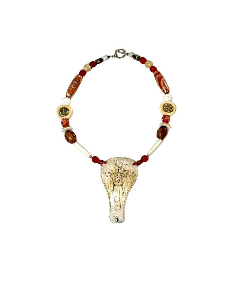 Tibetan Conch Shell Pendant Necklace