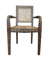 Moroccan Teakwood and Cane Desk Chair