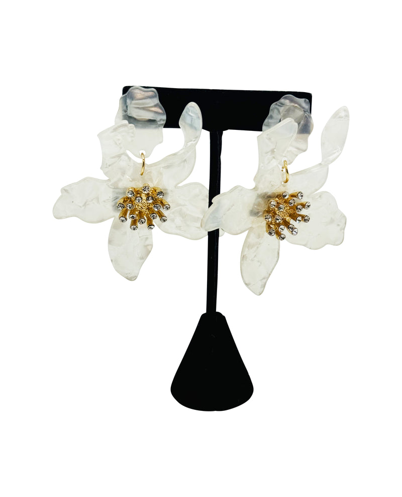 Crystal Flower Earrings