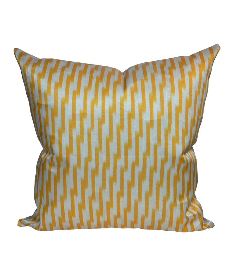 Silk Ikat Pillow Yellow Gold