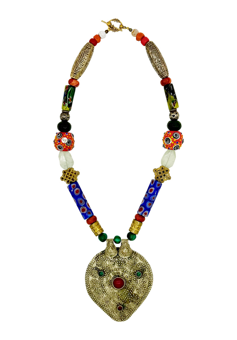 Vintage Kashmiri Pendant Necklace