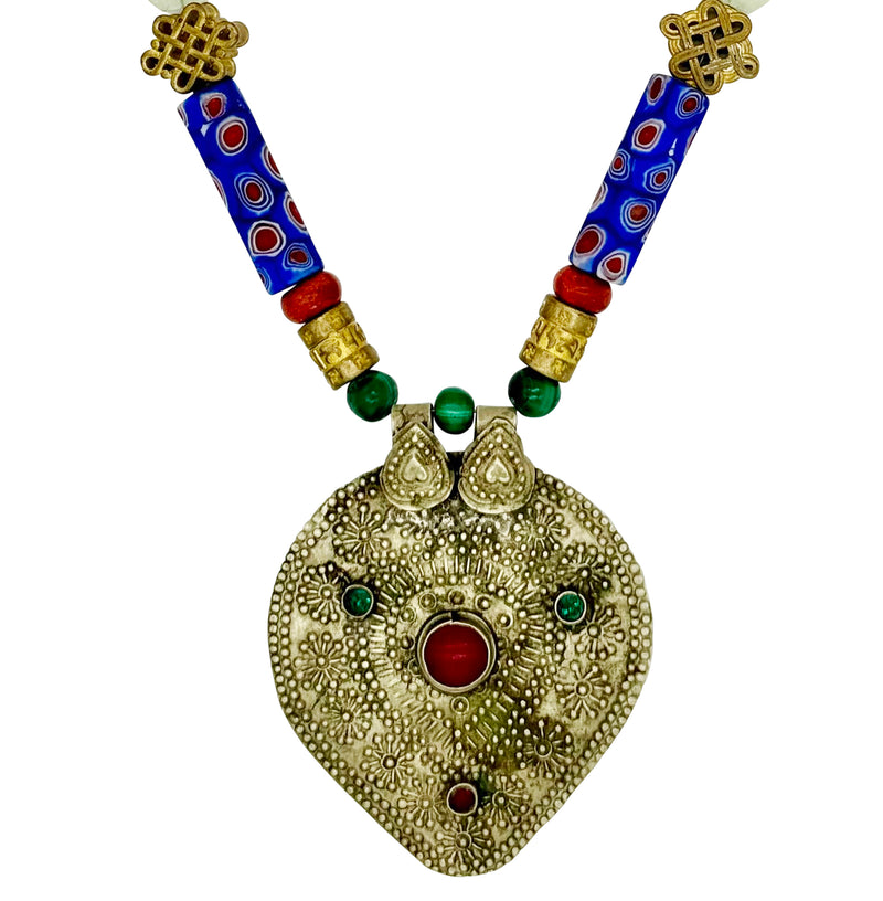 Vintage Kashmiri Pendant Necklace