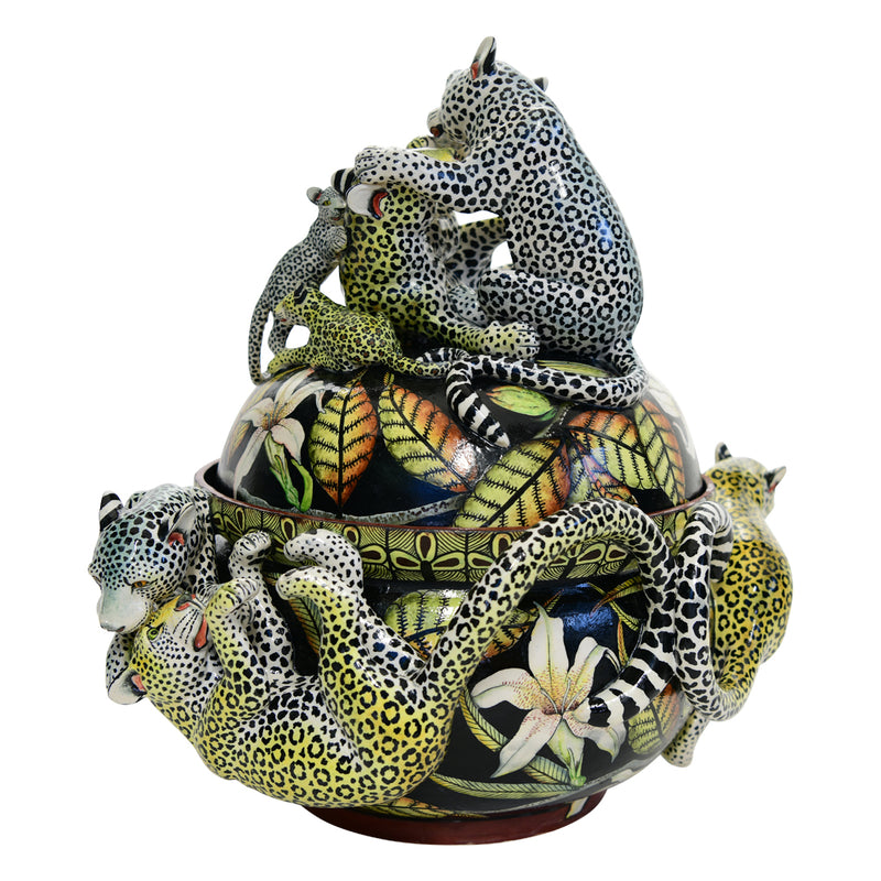 Leopard Tureen by Senzo Duma's Ceramic Arts