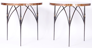 Pair of Mid-Century Copper Top Tables