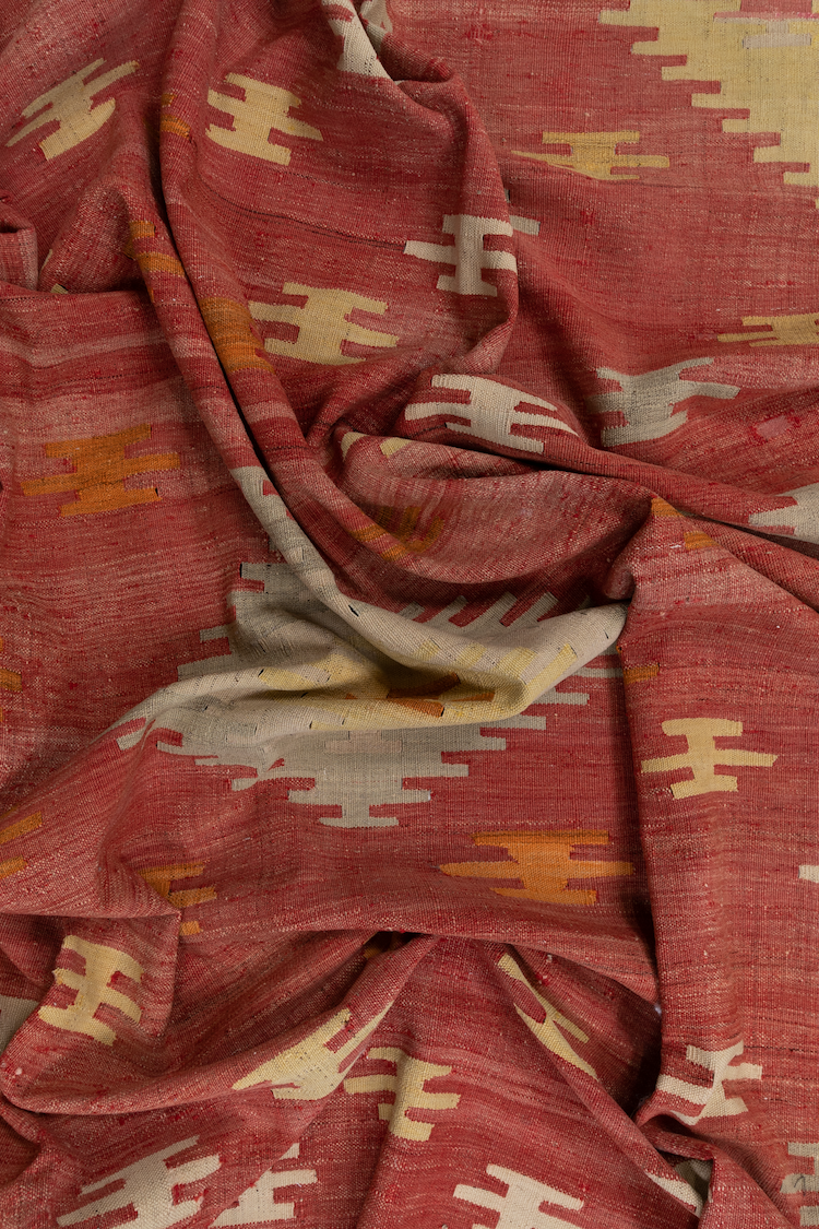 Mid-Century Colorful Kilim Rug