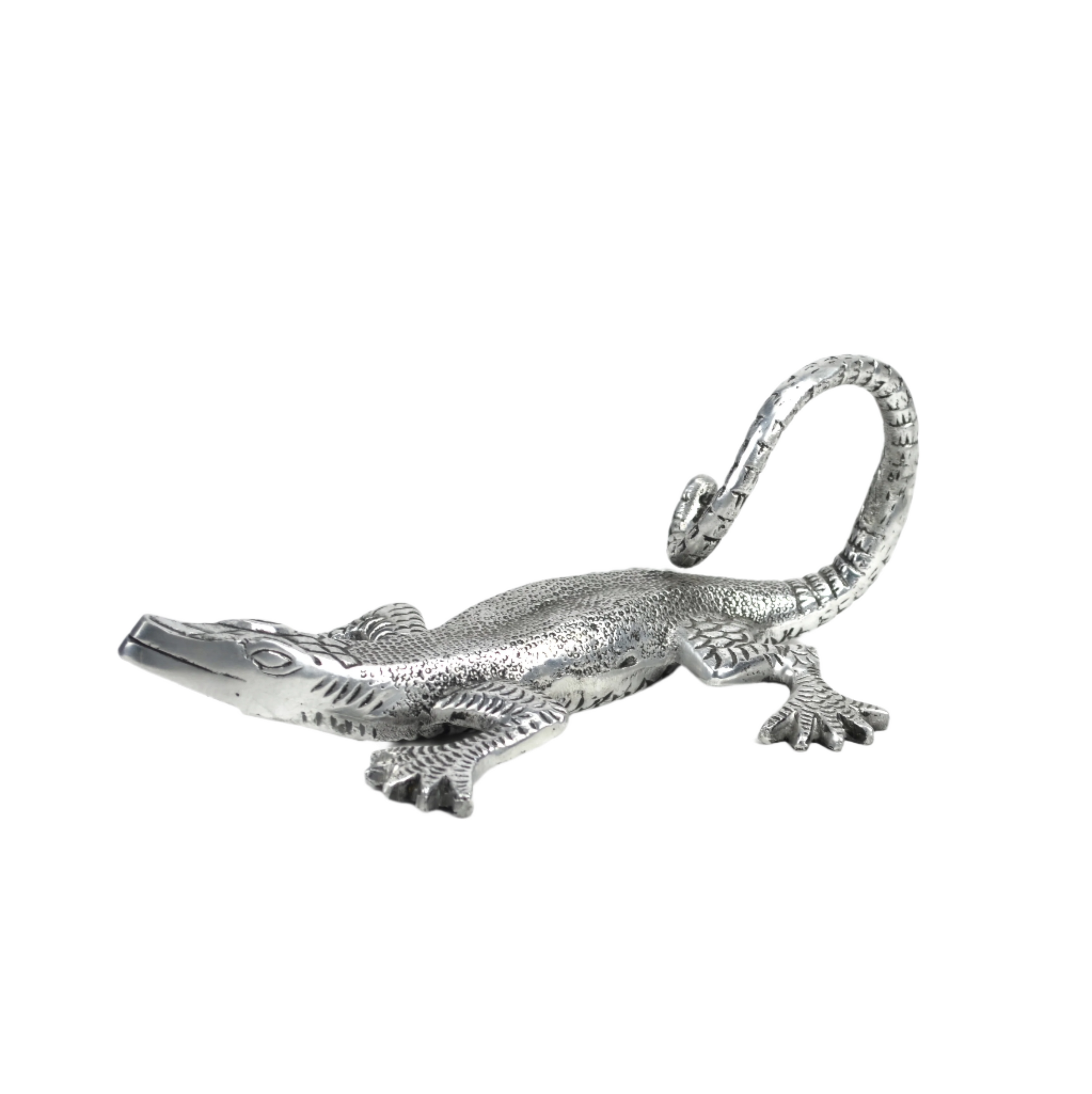 KARE Deco Figurine Lizard Silver Deluxe KARE Deco Figurine Lizard Silver Deluxe