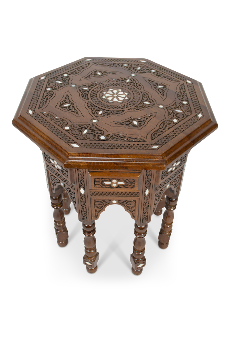 Hand Carved Octagon Table