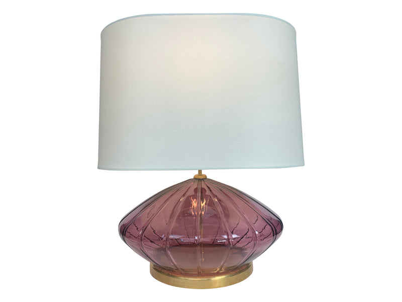 Fluted Glass Table Lamp