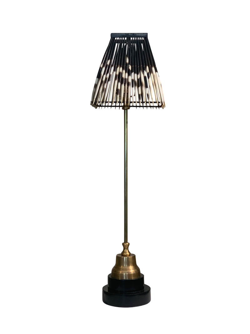 Pair Messenger Lamp with Porcupine Shades Priced Separately