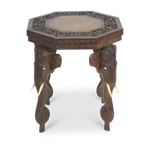 Carved Elephant Leg Table