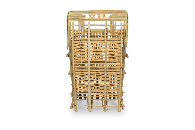 Pair of Split Bamboo Arm Chairs Priced Separately