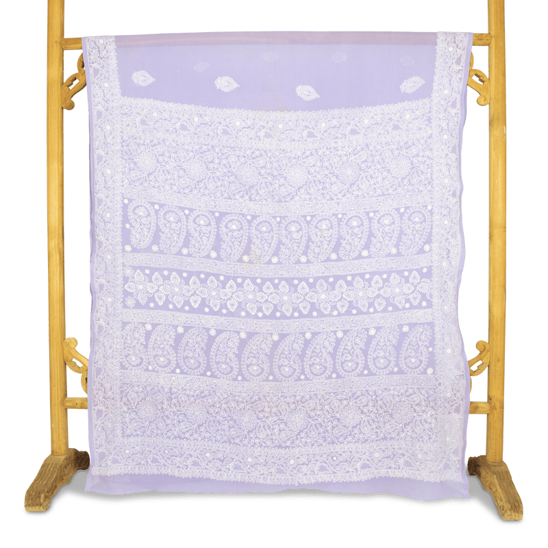 Lilac Paisley Sari