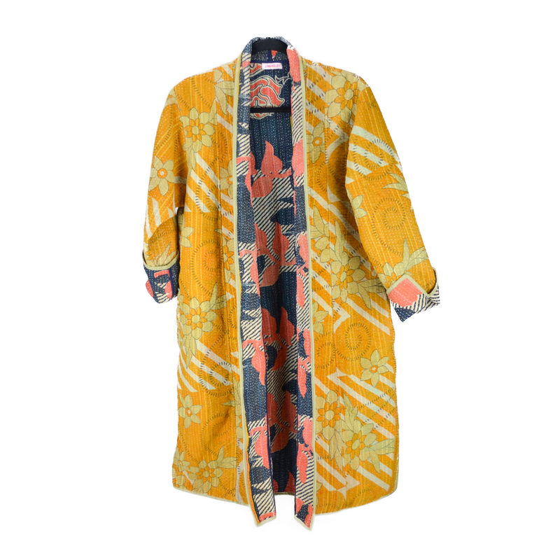 Reversible Kantha Cloth Kimono - Medium