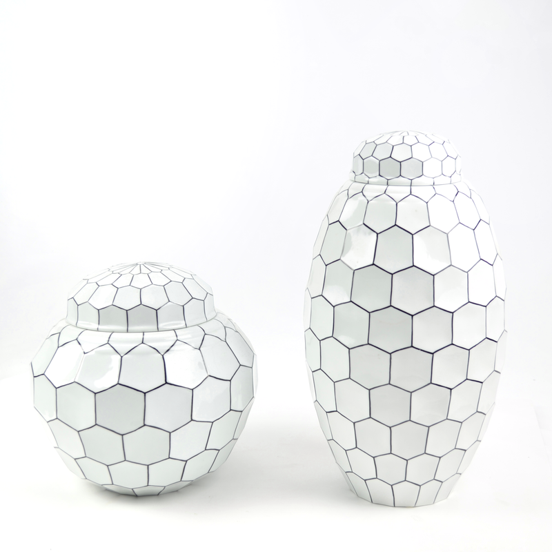 Octagon Facet Jar - Tall